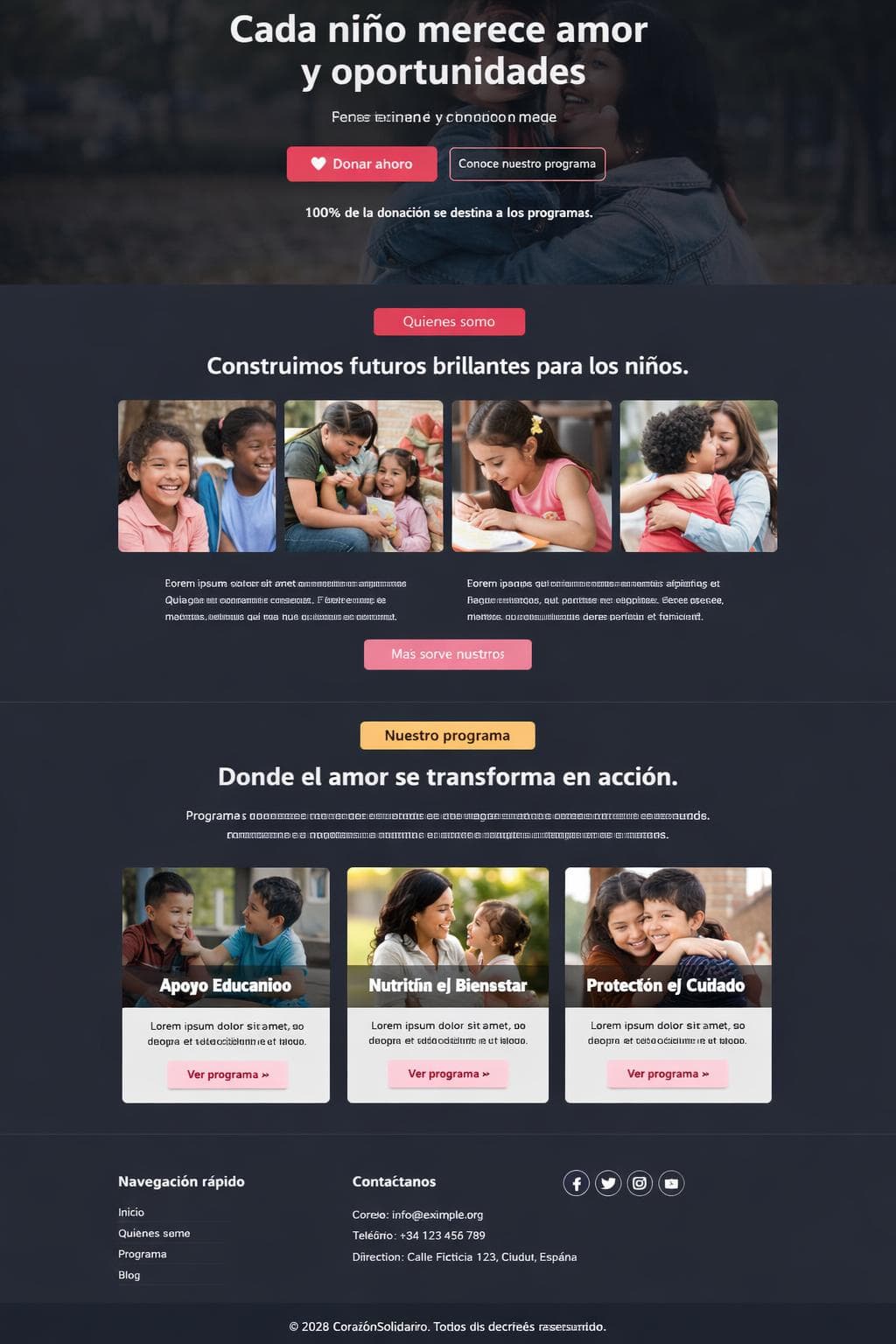CorazónSolidario — vista previa del theme