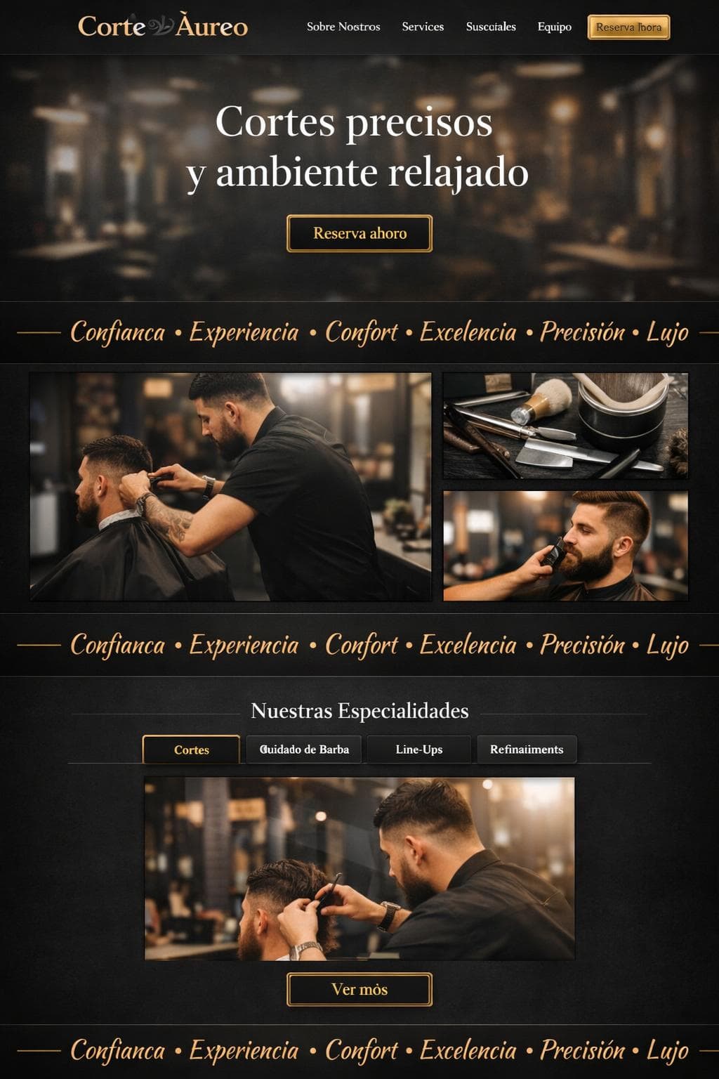Corte Áureo — vista previa del theme