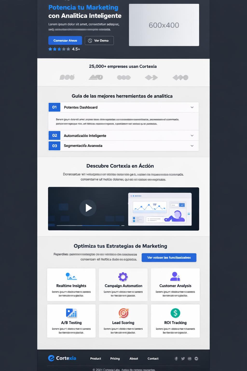 Cortexia Labs — vista previa del theme