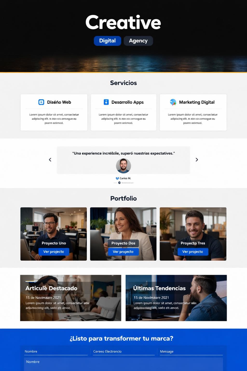 Creador Austral — vista previa del theme