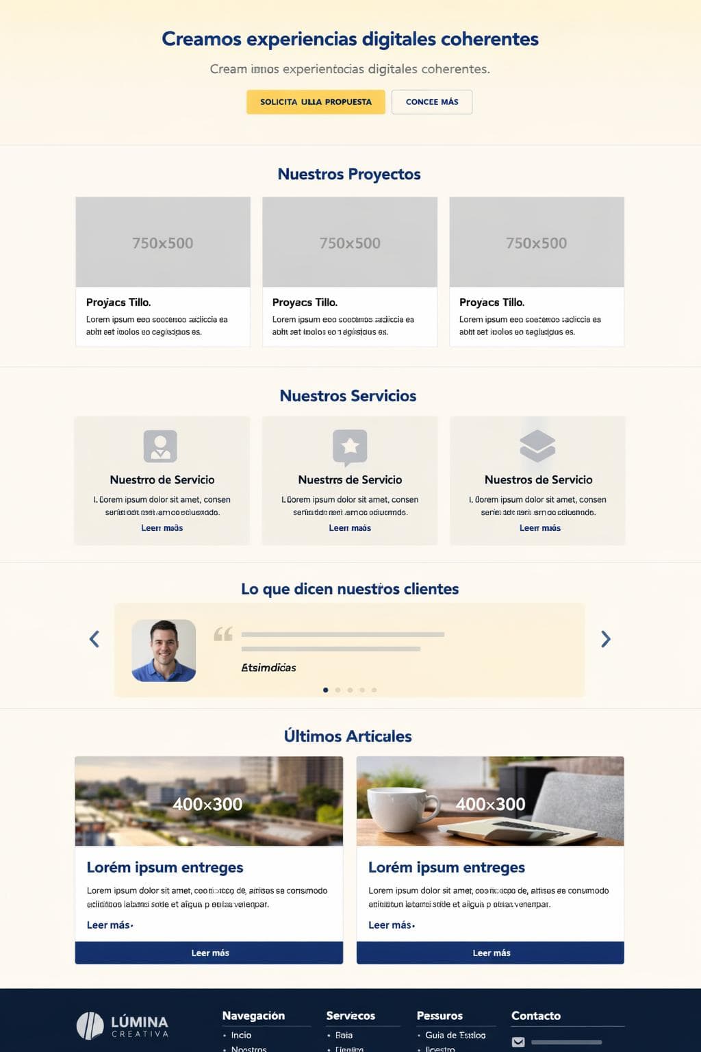 Creatividad Balada — vista previa del theme