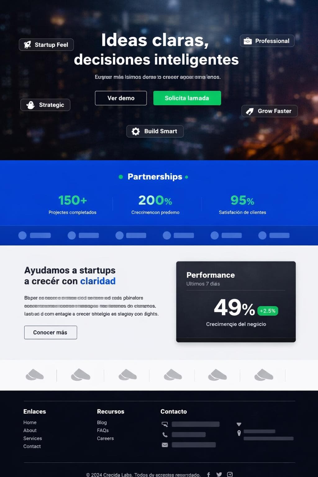 Crecida Labs — vista previa del theme