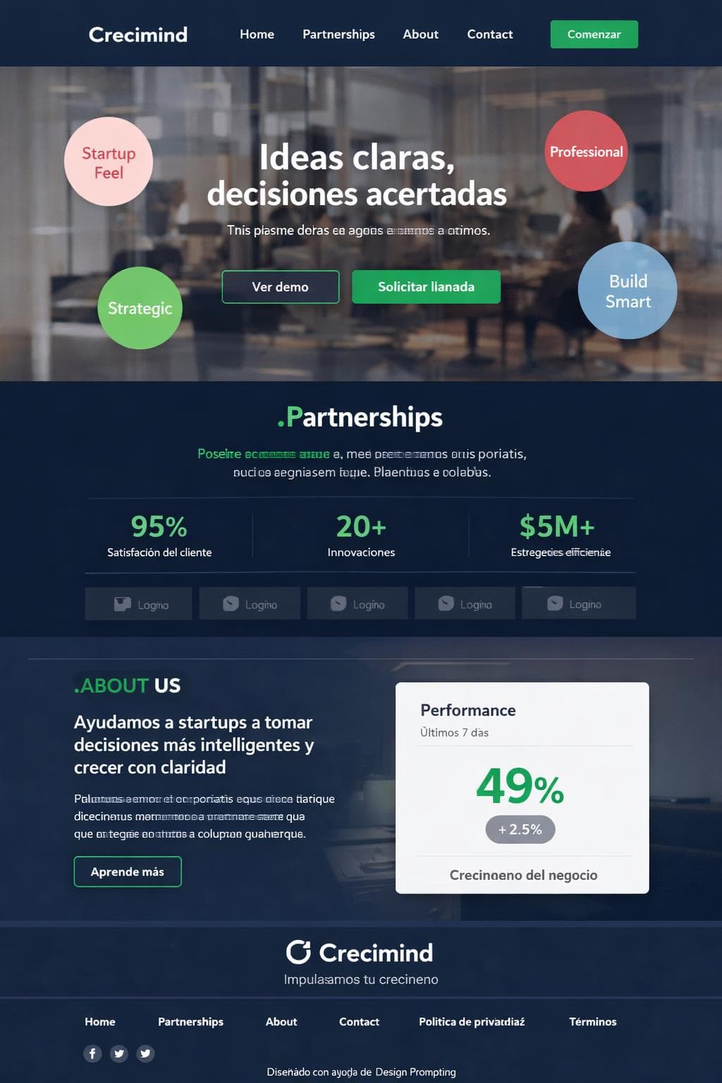 Crecimind — vista previa del theme