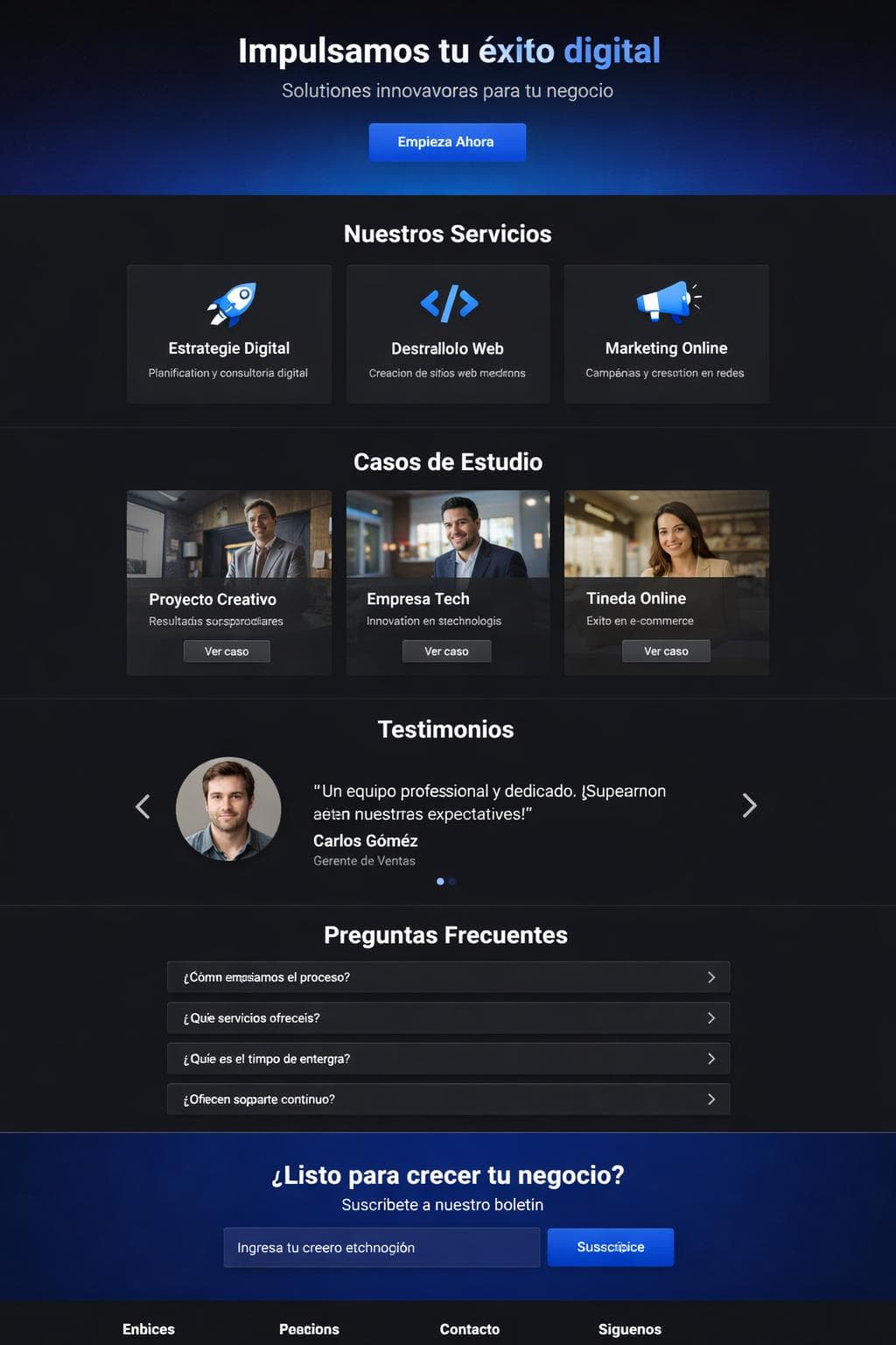 Cresta Nova — vista previa del theme