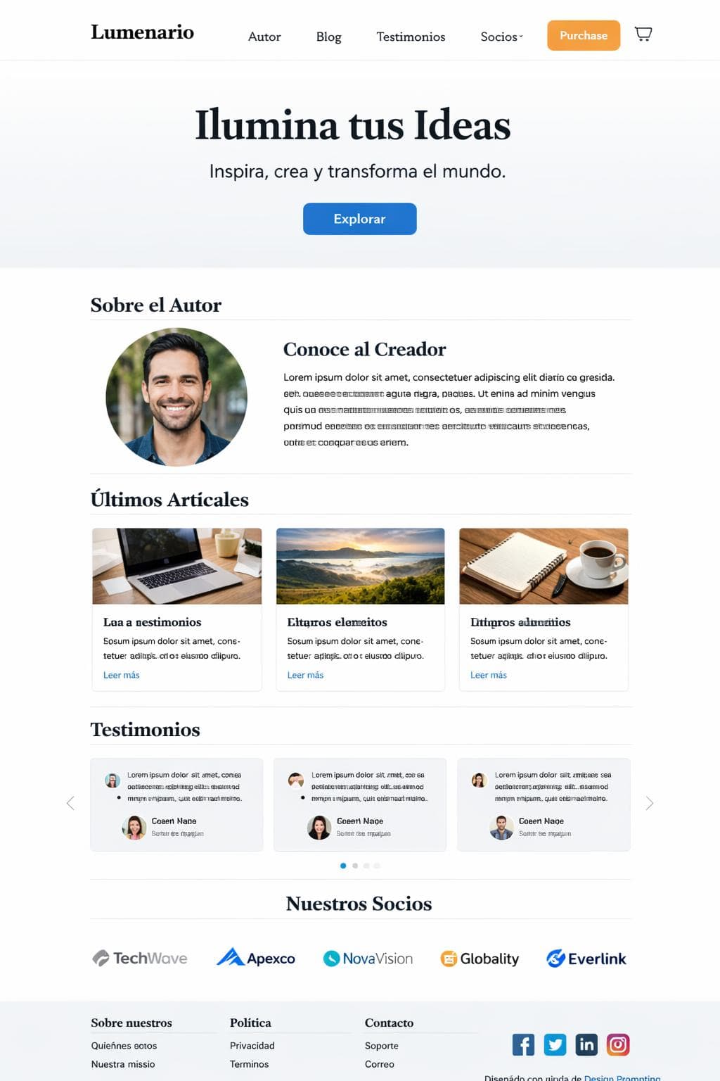 Crónica Aurora — vista previa del theme
