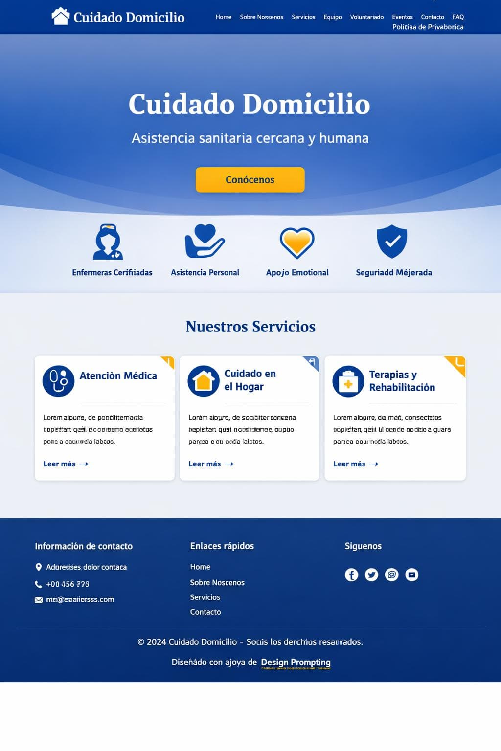Cuidado Domicilio — vista previa del theme