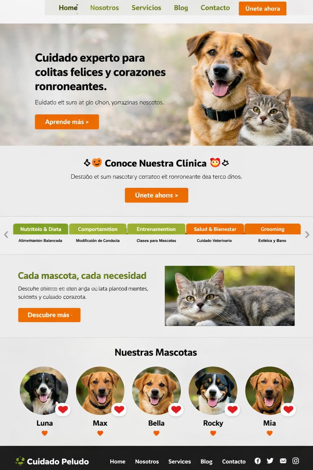 Cuidado Peludo — vista previa del theme