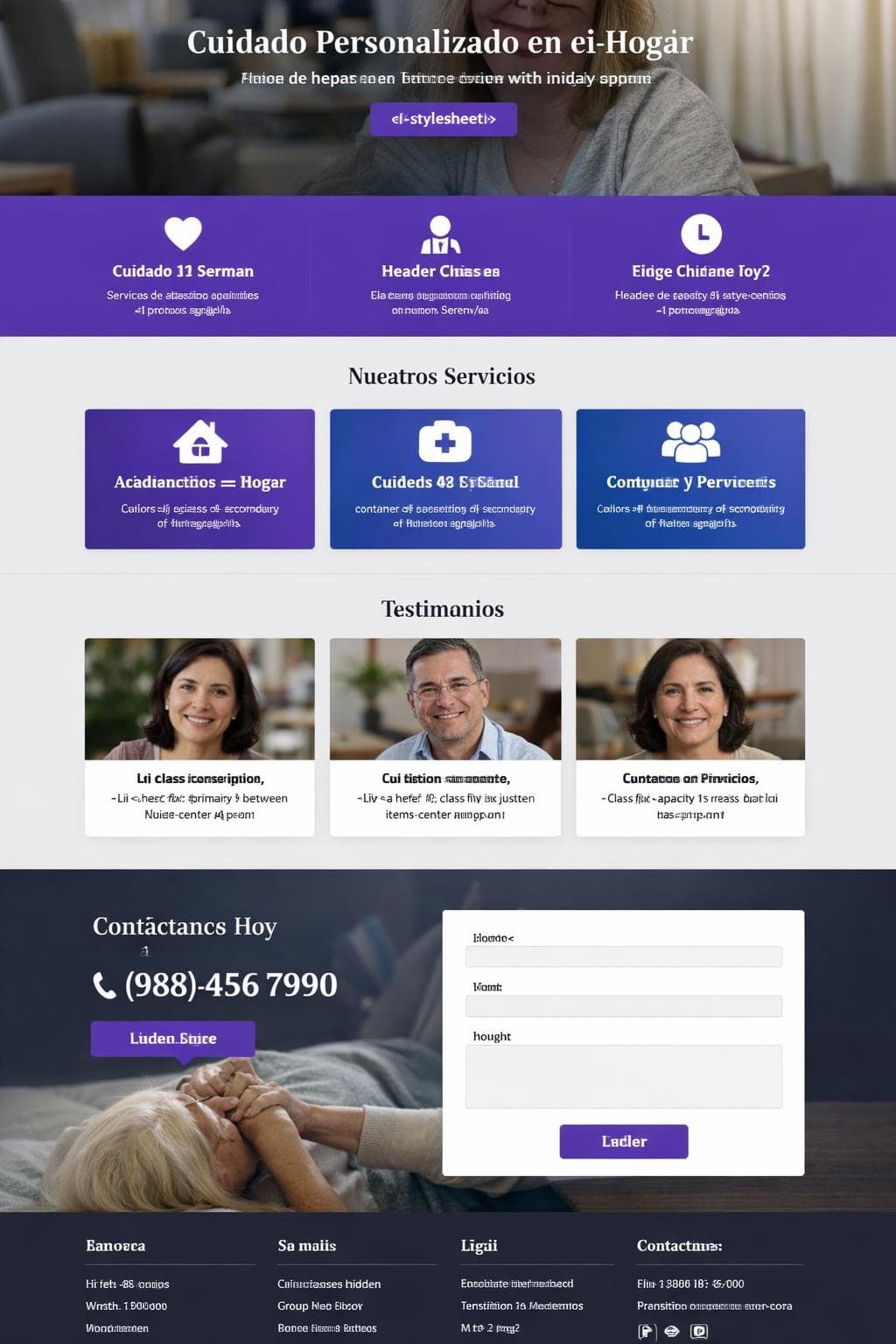 Cuidado Sereno — vista previa del theme