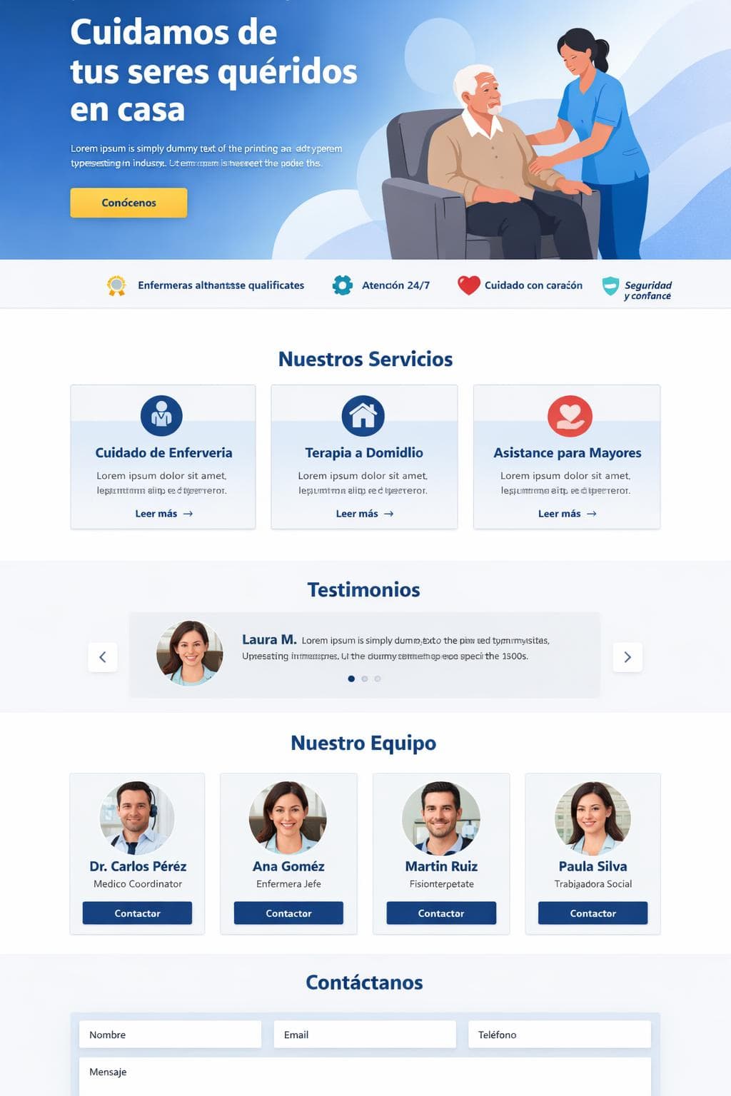 Cuidara Salud — vista previa del theme