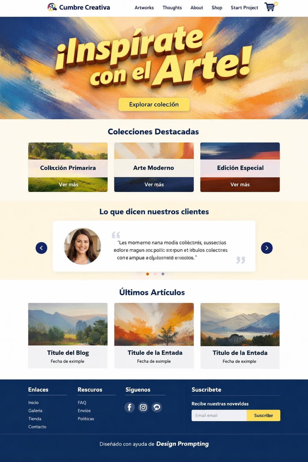 Cumbre Creativa — vista previa del theme