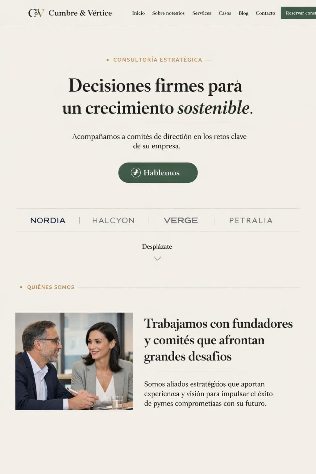Cumbre & Vértice — vista previa del theme