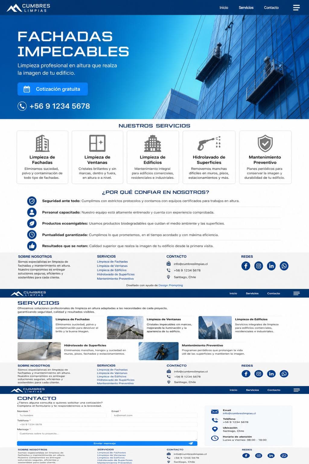 Cumbres Limpias — vista previa del theme
