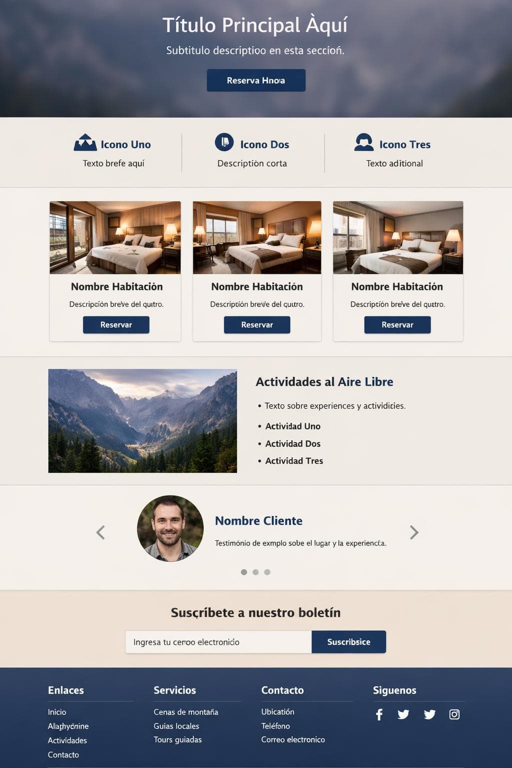 Cumbres Nórdicas — vista previa del theme