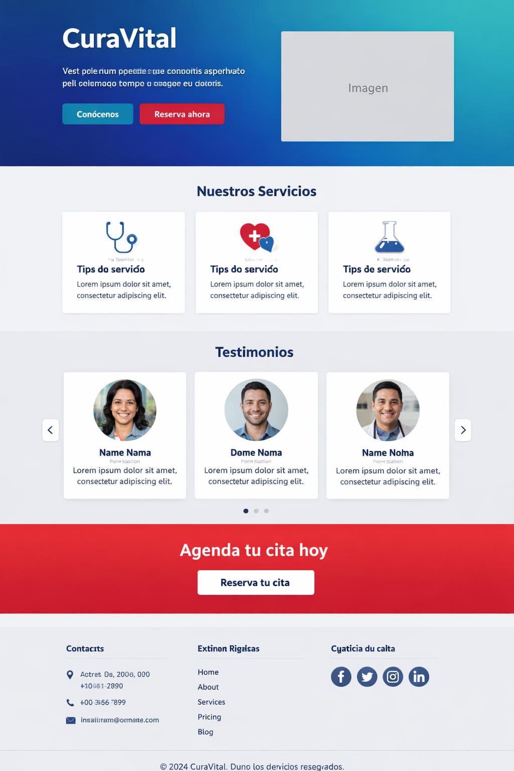 CuraVital — vista previa del theme