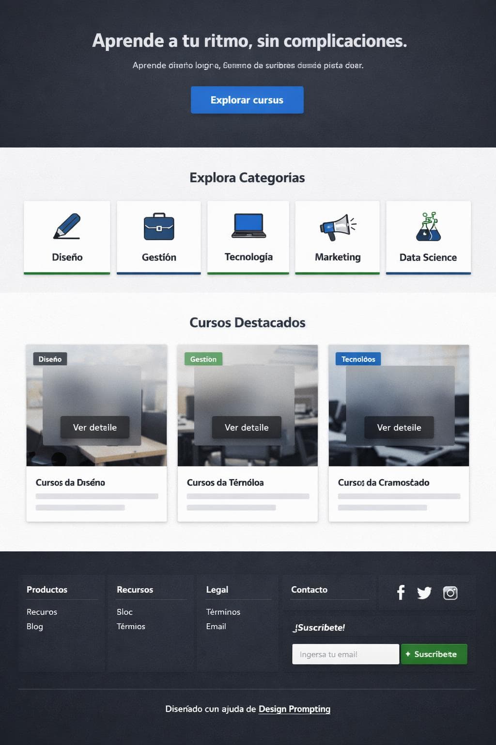 Cursos Alba — vista previa del theme