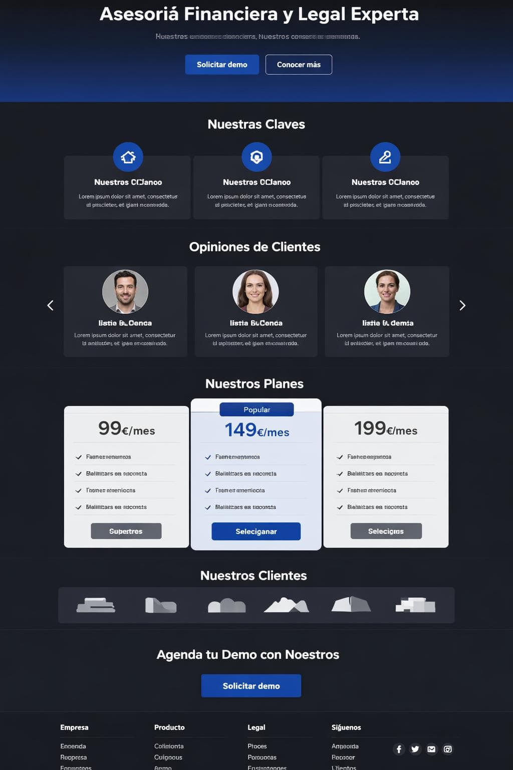 Cúspide Consultores — vista previa del theme