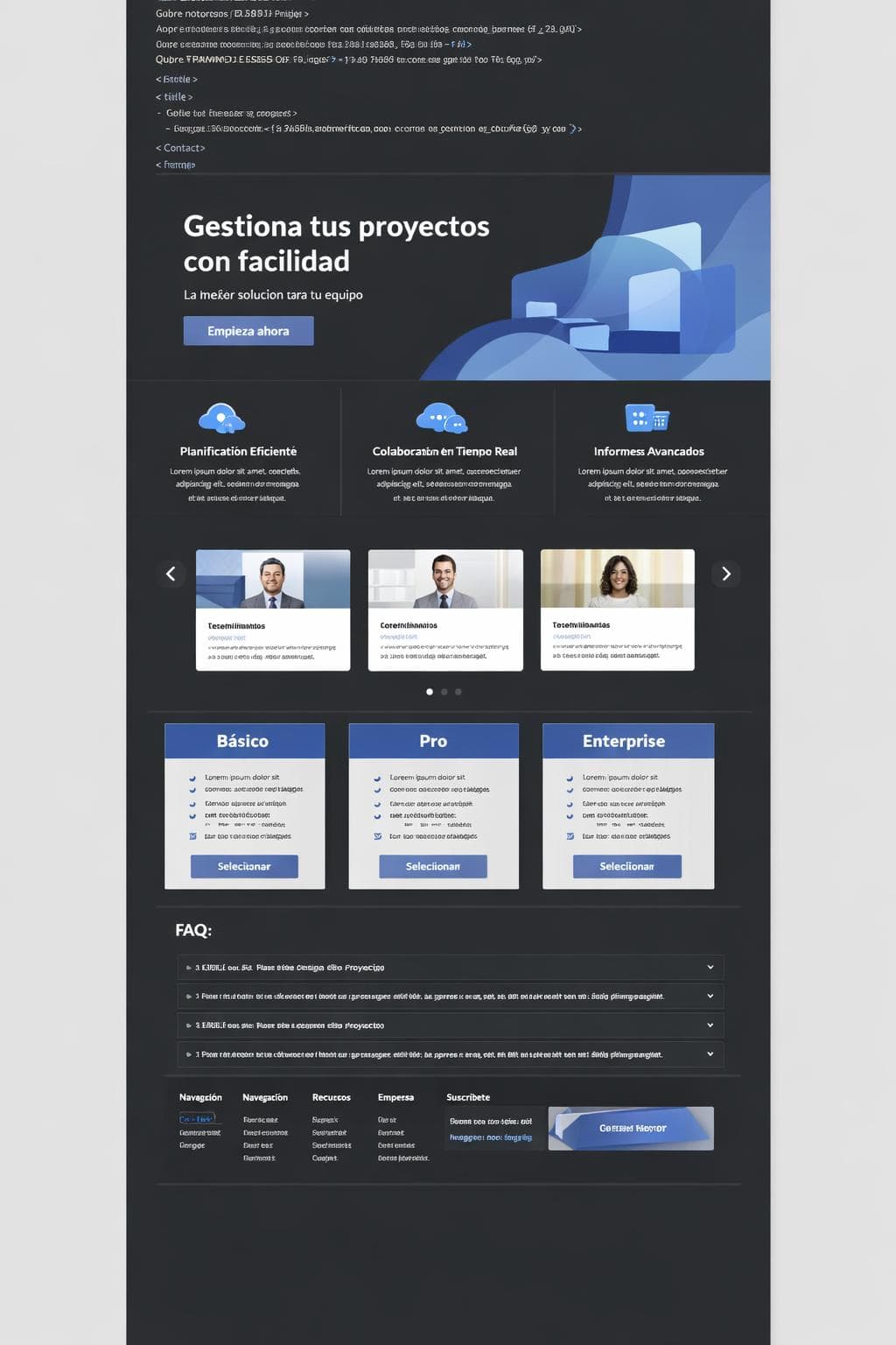Data Éter — vista previa del theme