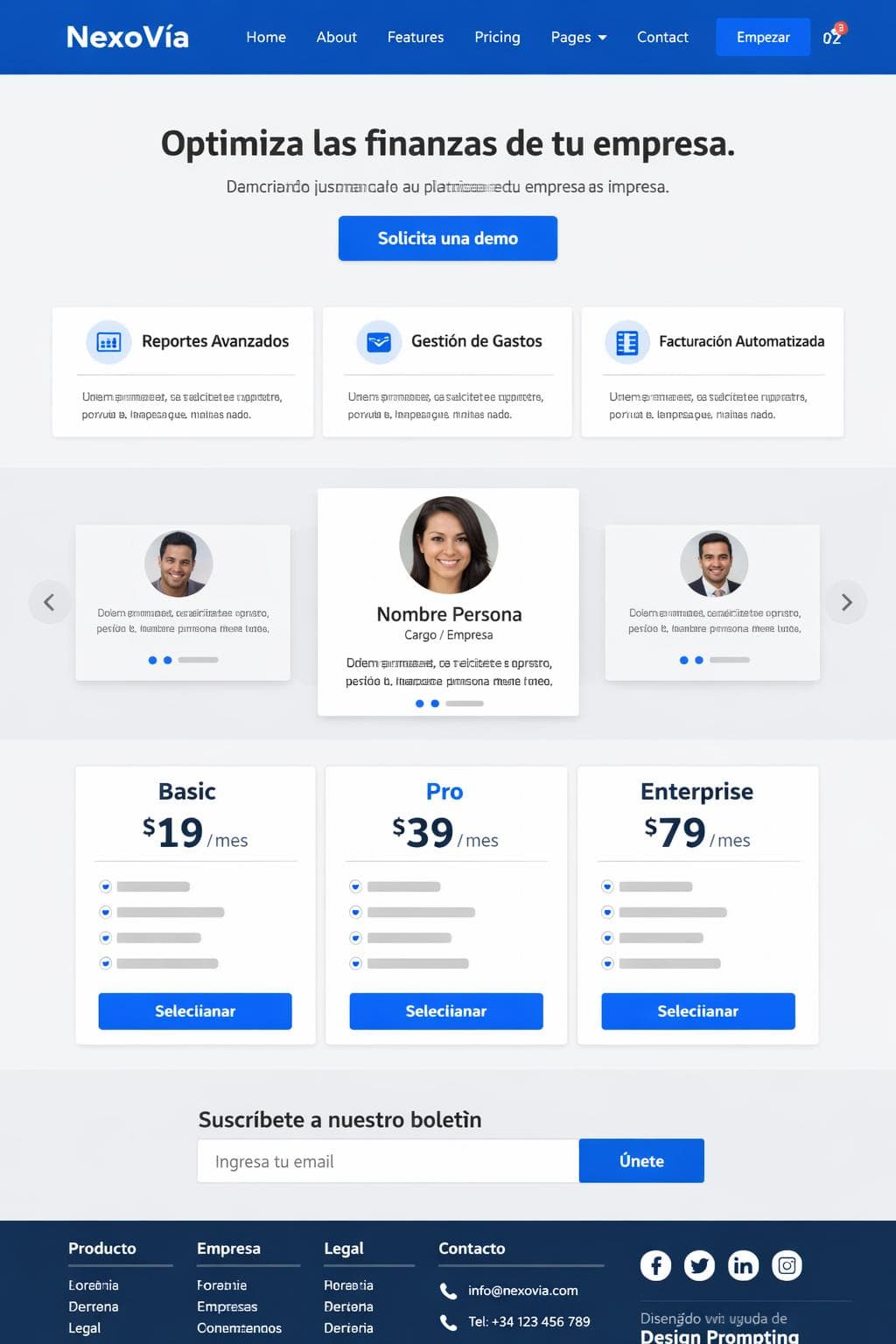 Data Nimbo — vista previa del theme