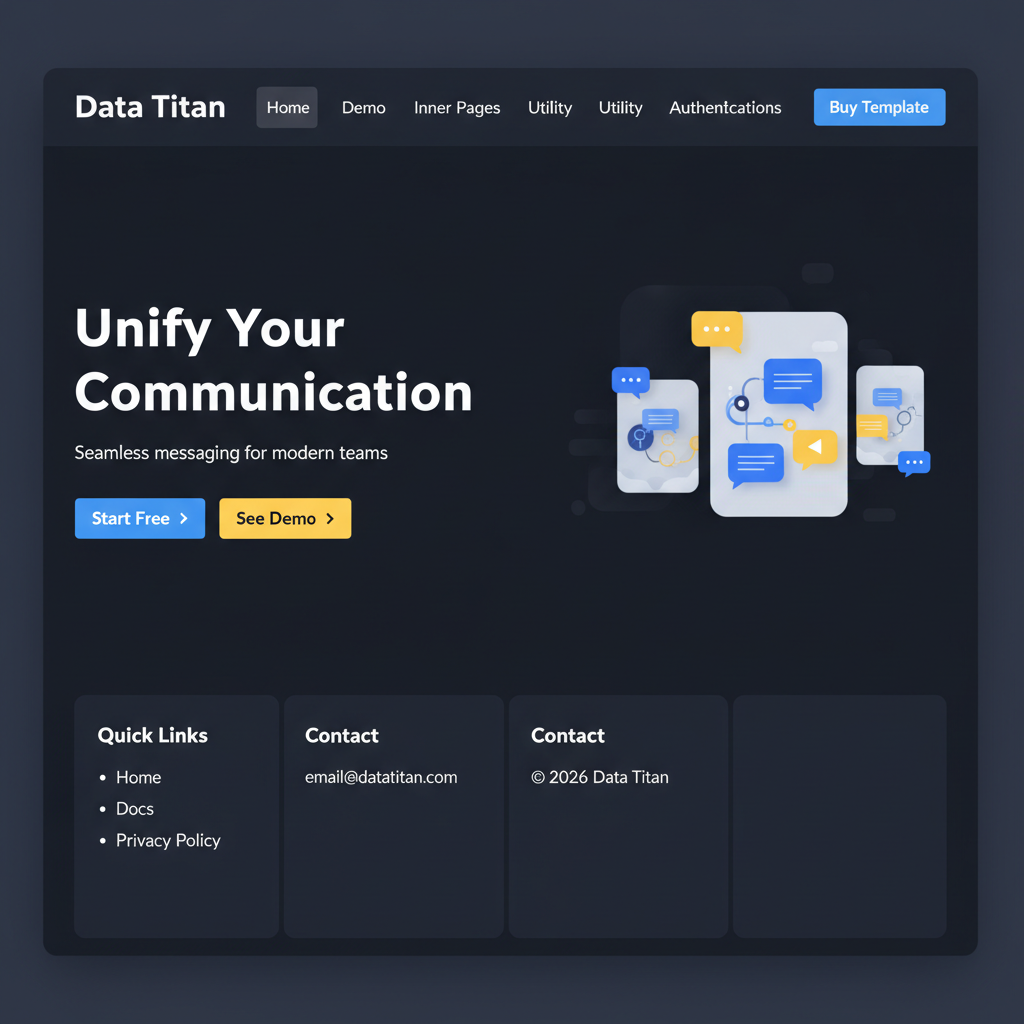 Data Titan — vista previa del theme
