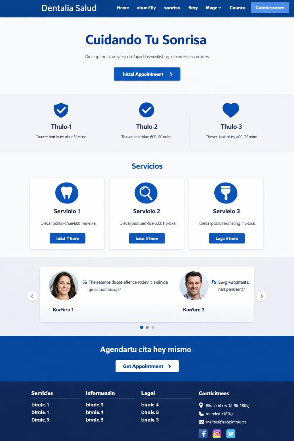 Dentalia Salud — vista previa del theme