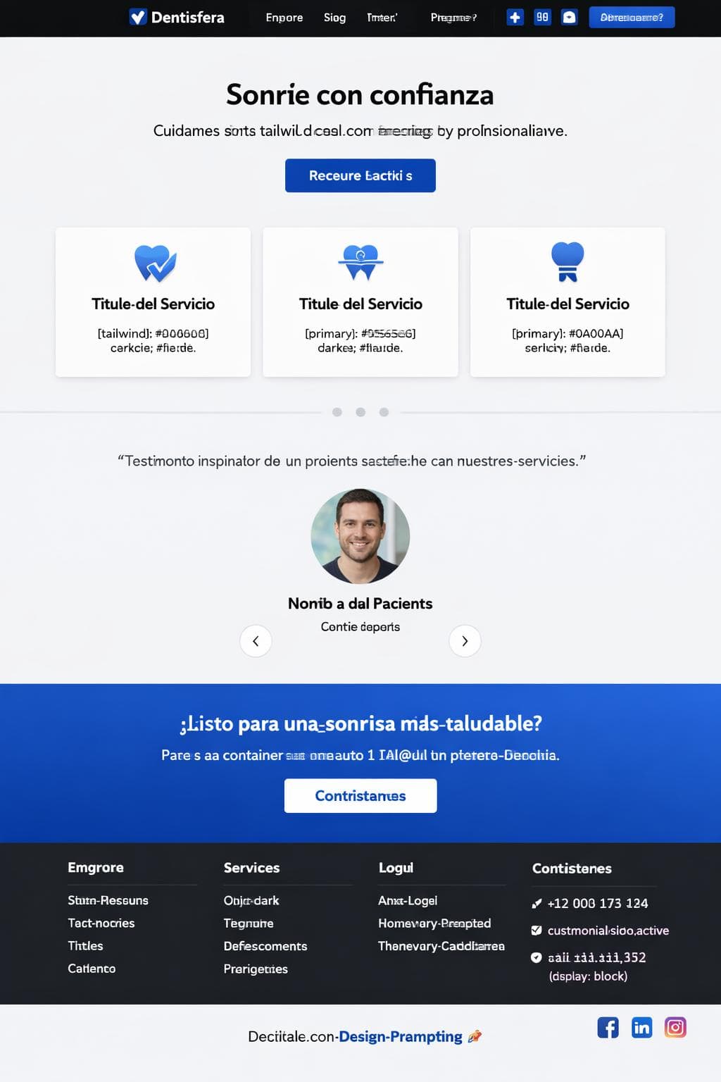 Dentisfera — vista previa del theme