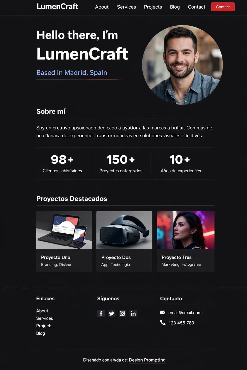 Diseño Vega — vista previa del theme