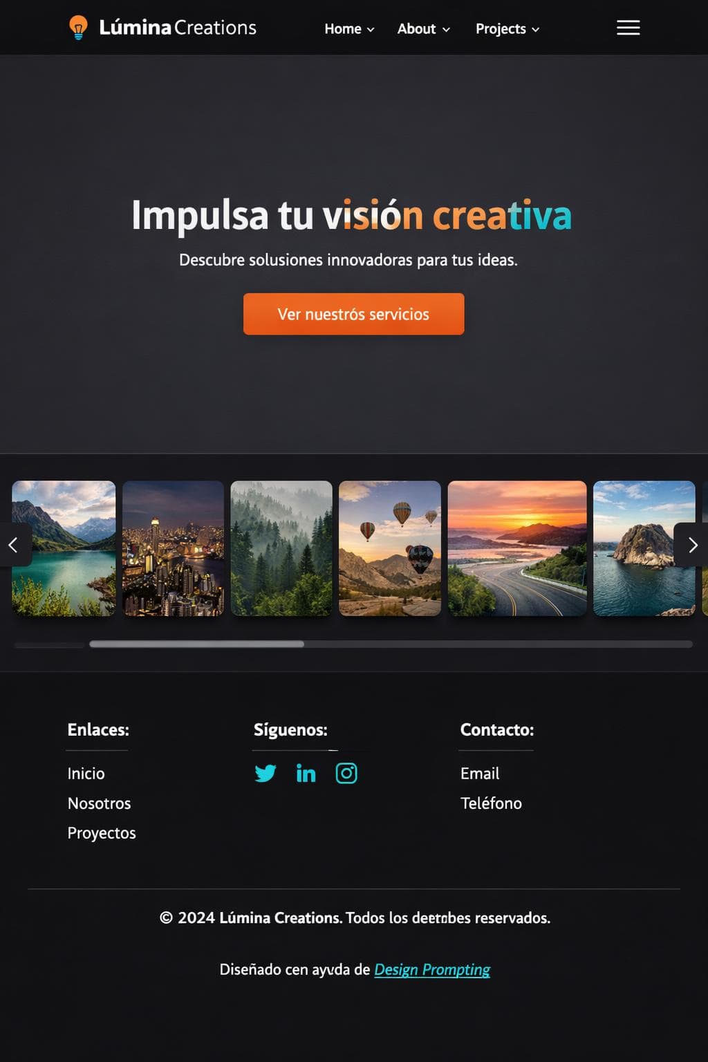 Diseño Zenit — vista previa del theme