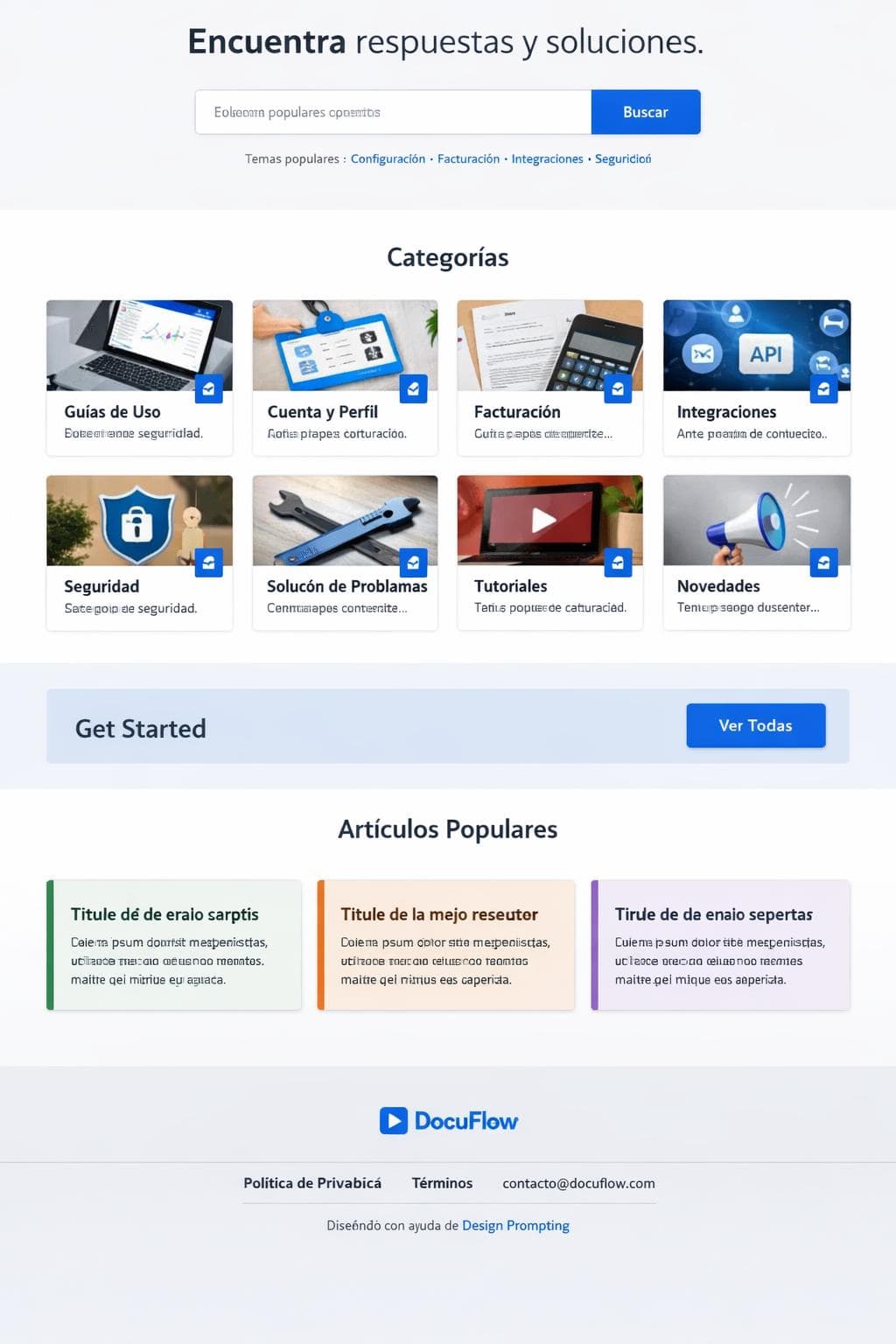 DocuFlow — vista previa del theme