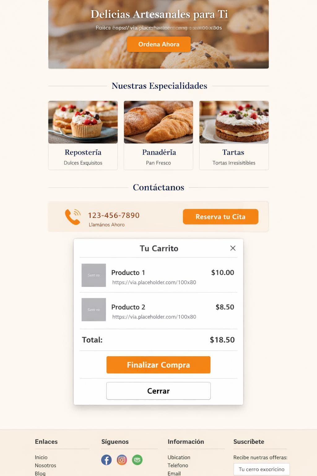 DulceAura — vista previa del theme