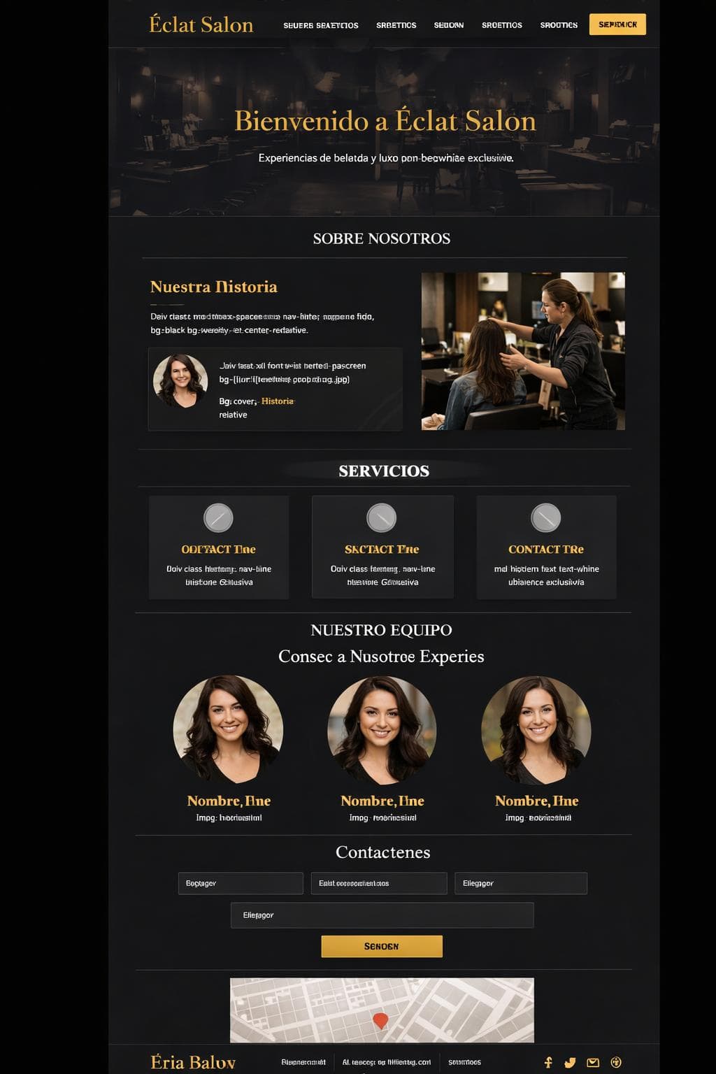 Éclat Salon — vista previa del theme