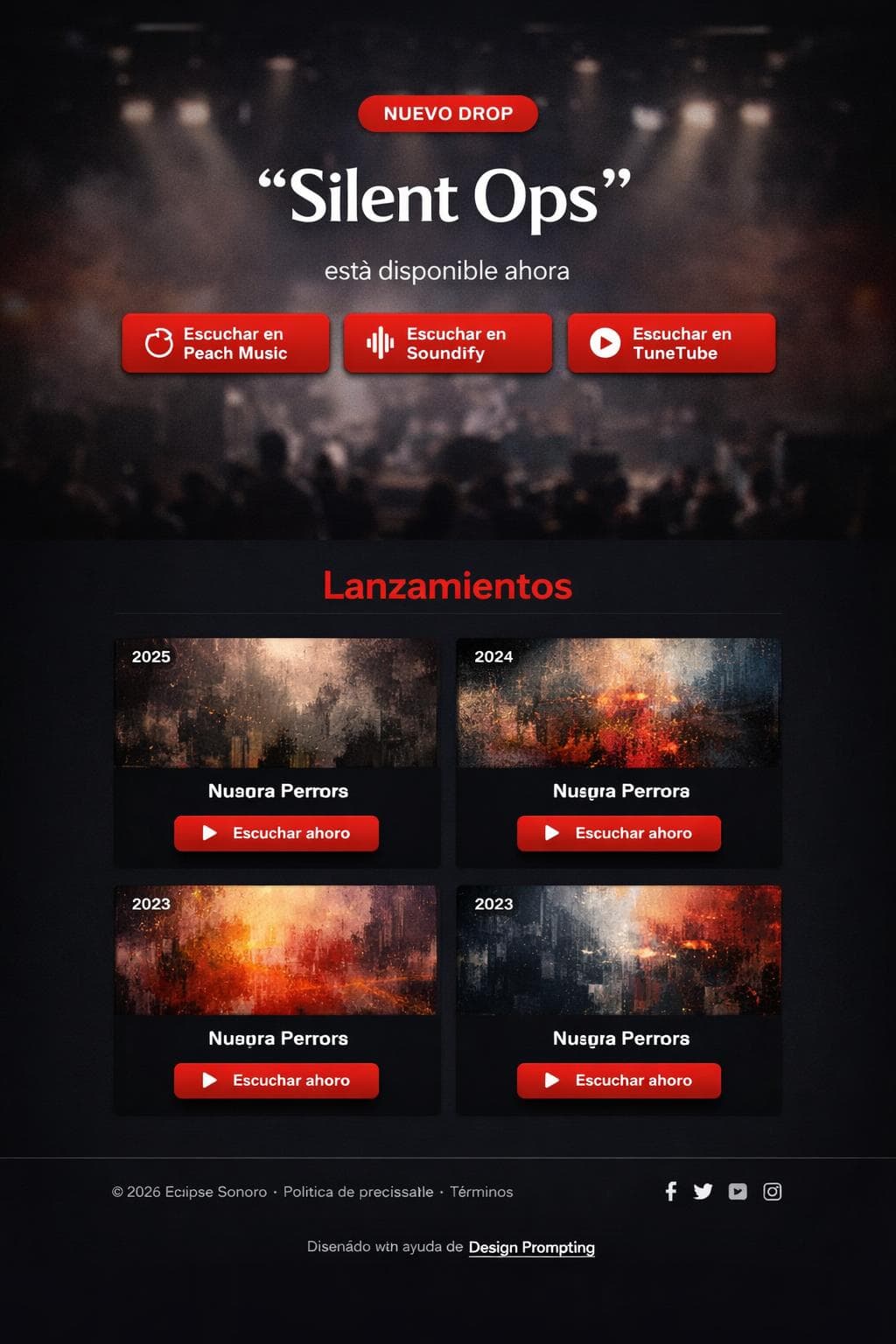 Eclipse Sonoro — vista previa del theme