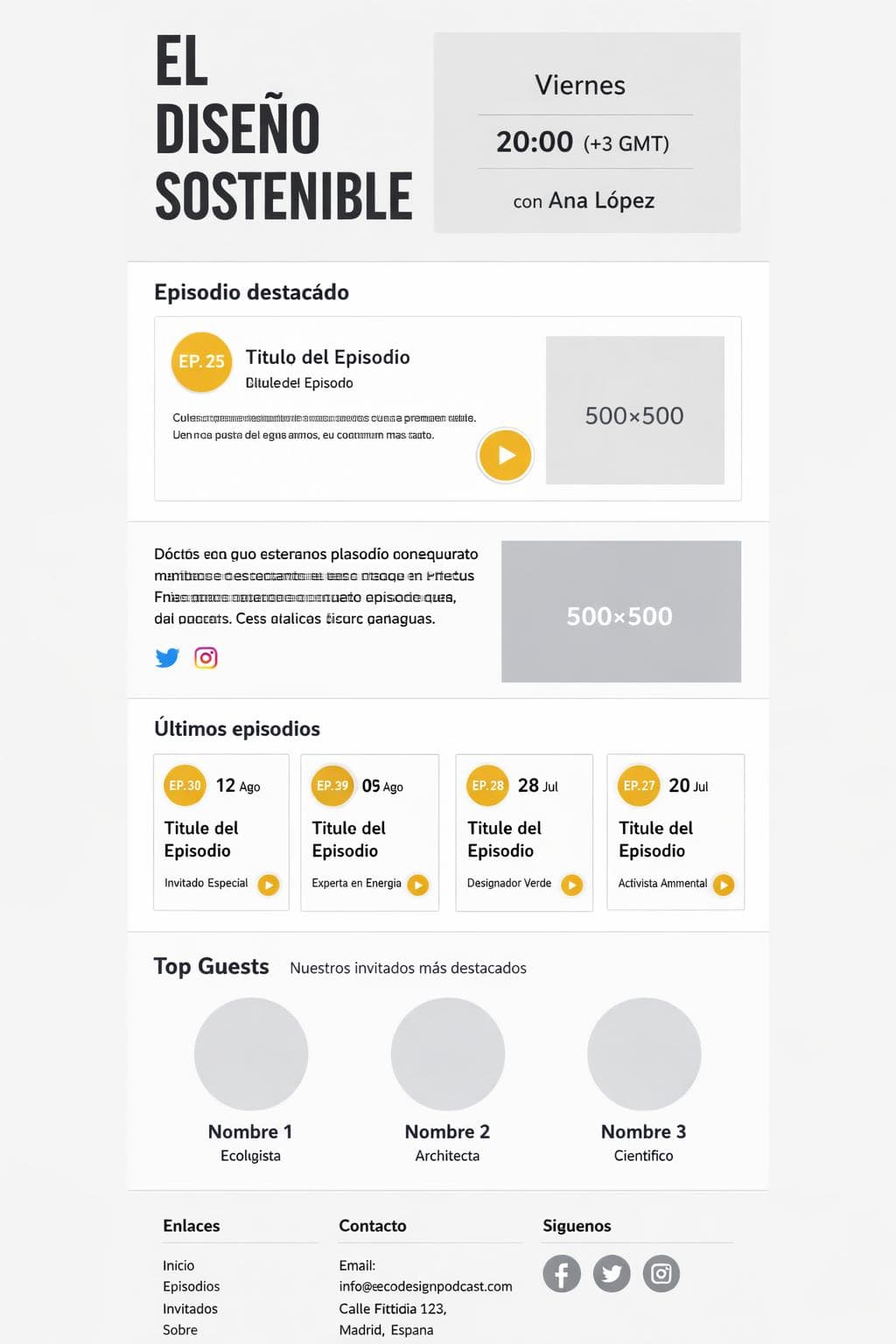 EcoDesign Podcast — vista previa del theme