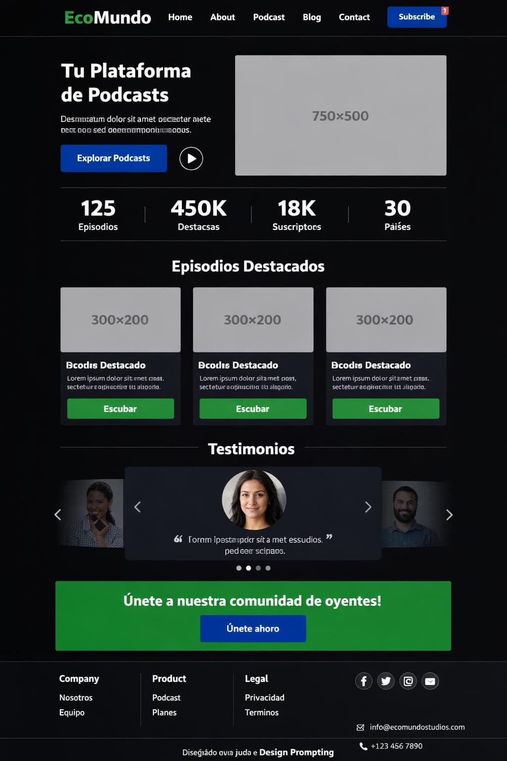 EcoMundo Studios — vista previa del theme