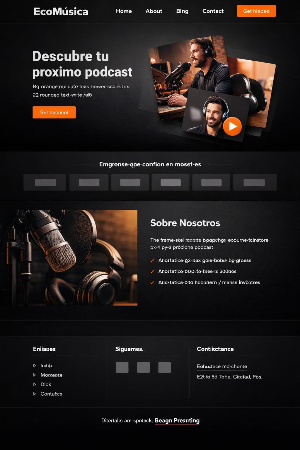 EcoMúsica — vista previa del theme