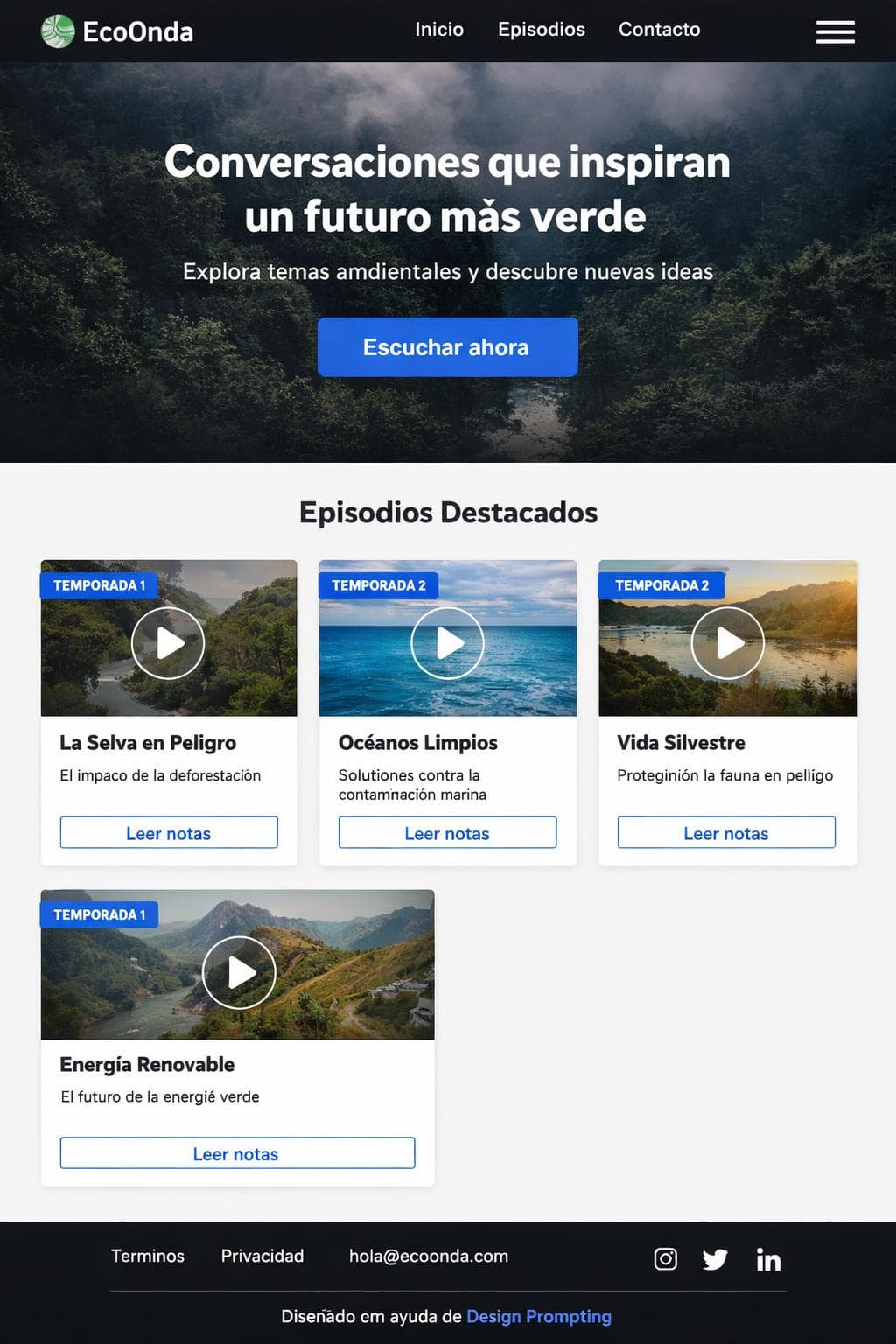 EcoOnda — vista previa del theme