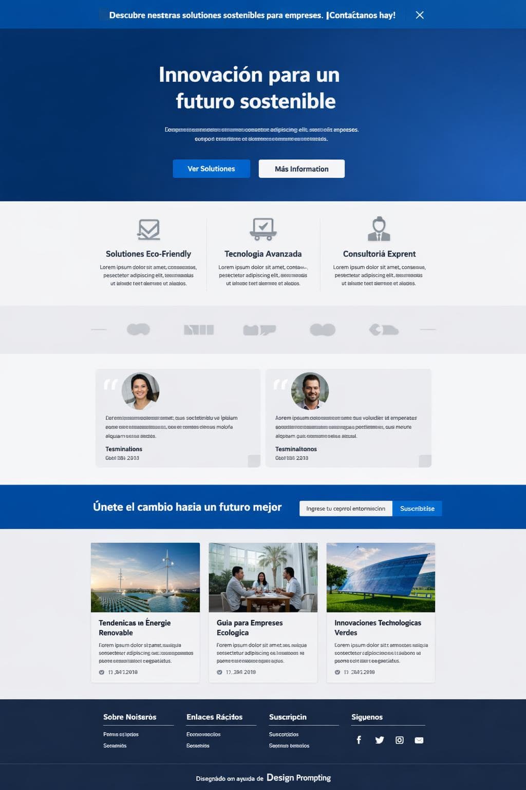 EcoPulse Solutions — vista previa del theme