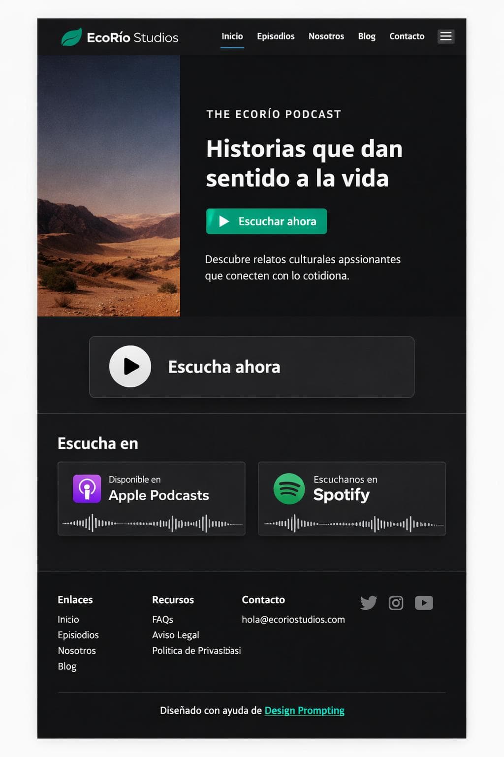 EcoRío Studios — vista previa del theme