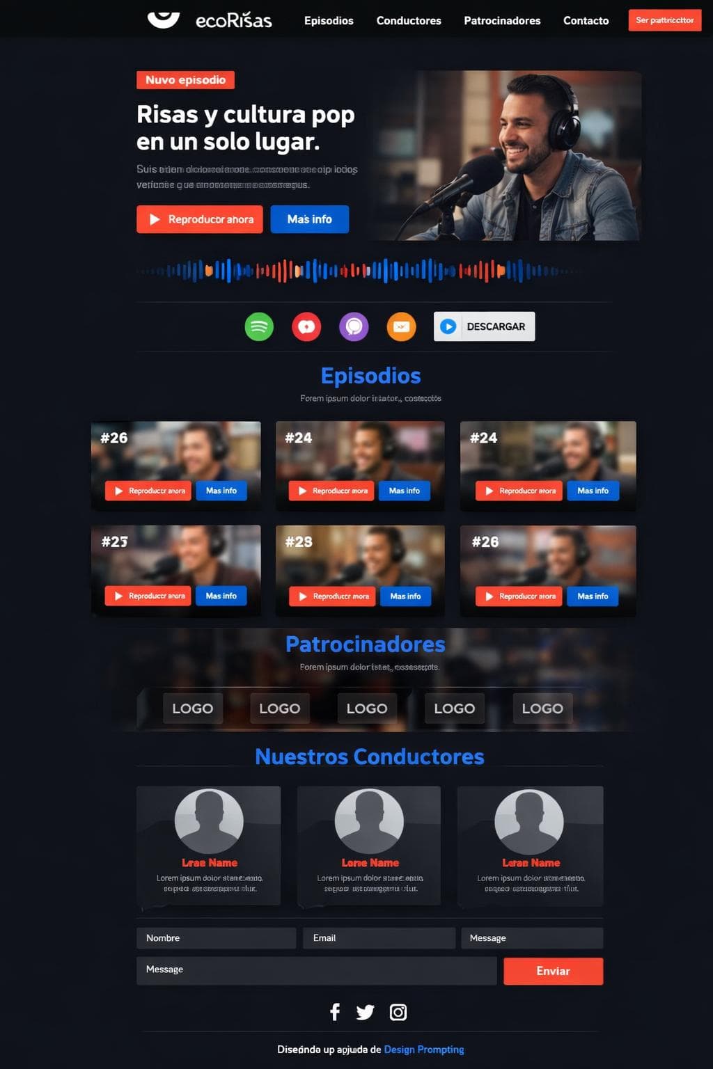 EcoRisas Media — vista previa del theme