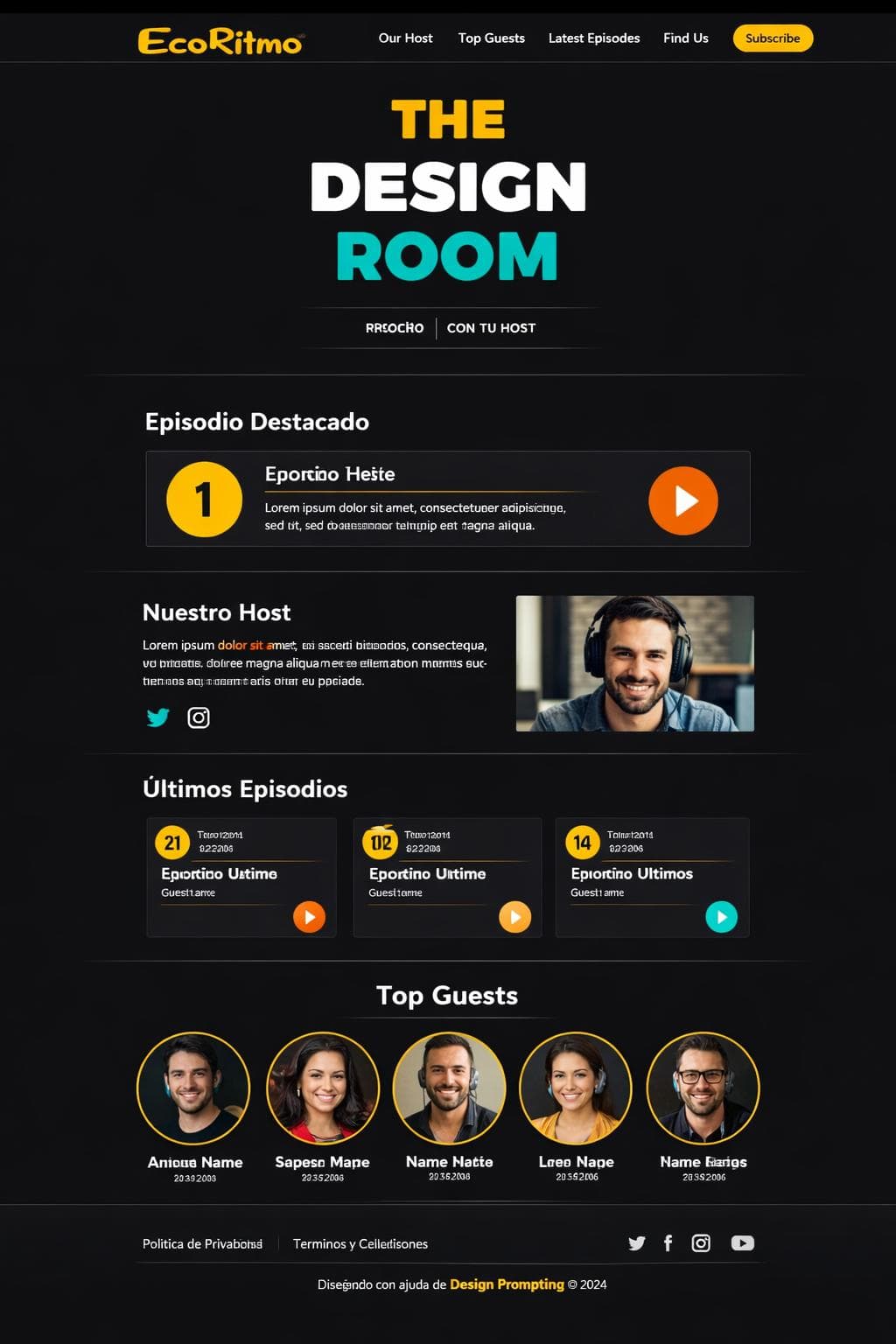 EcoRitmo Media — vista previa del theme
