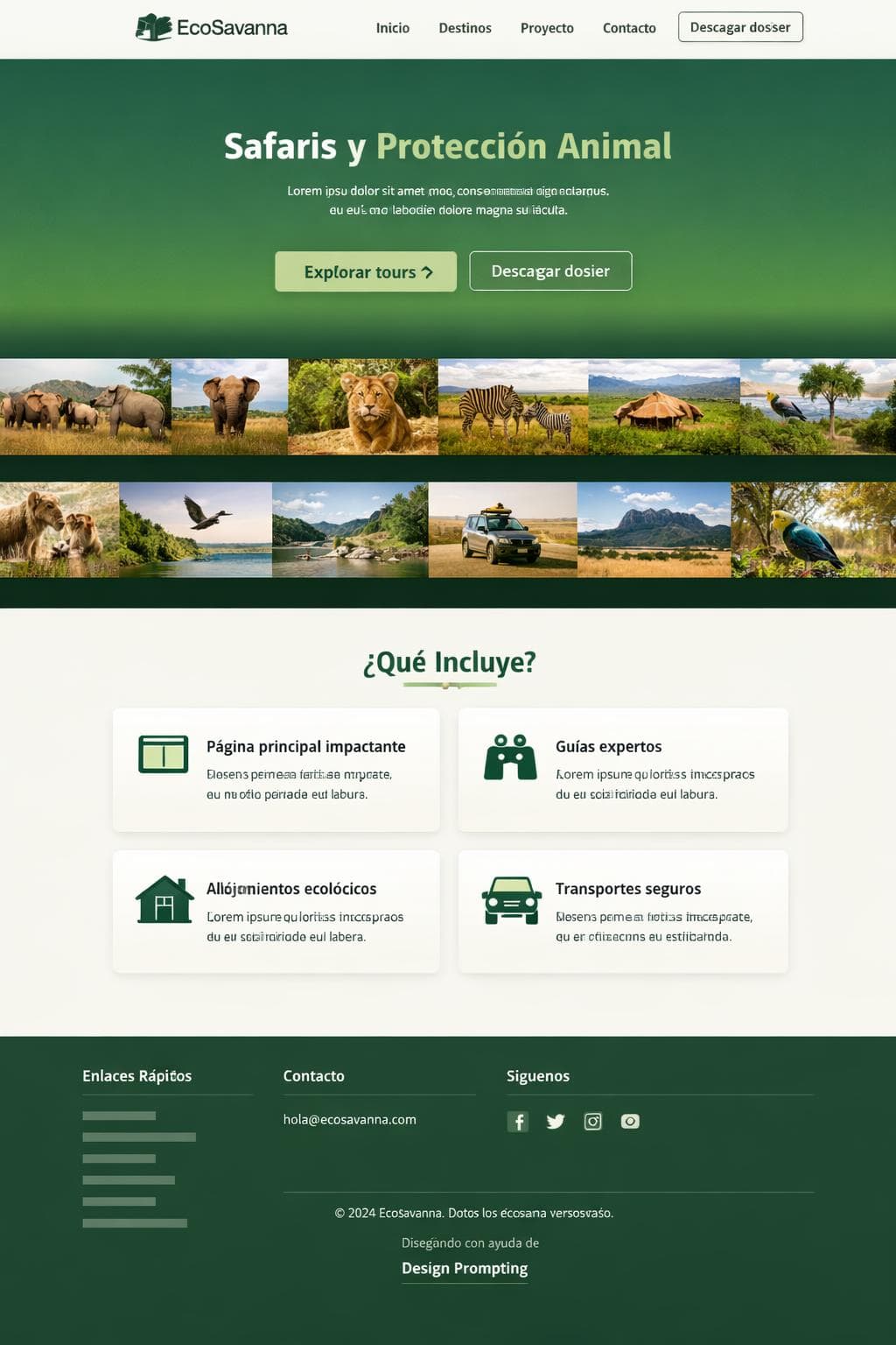 EcoSavanna — vista previa del theme