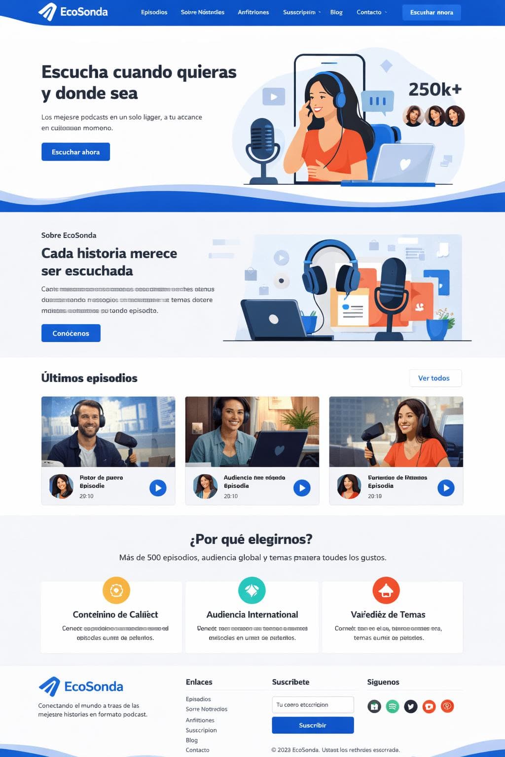 EcoSonda — vista previa del theme