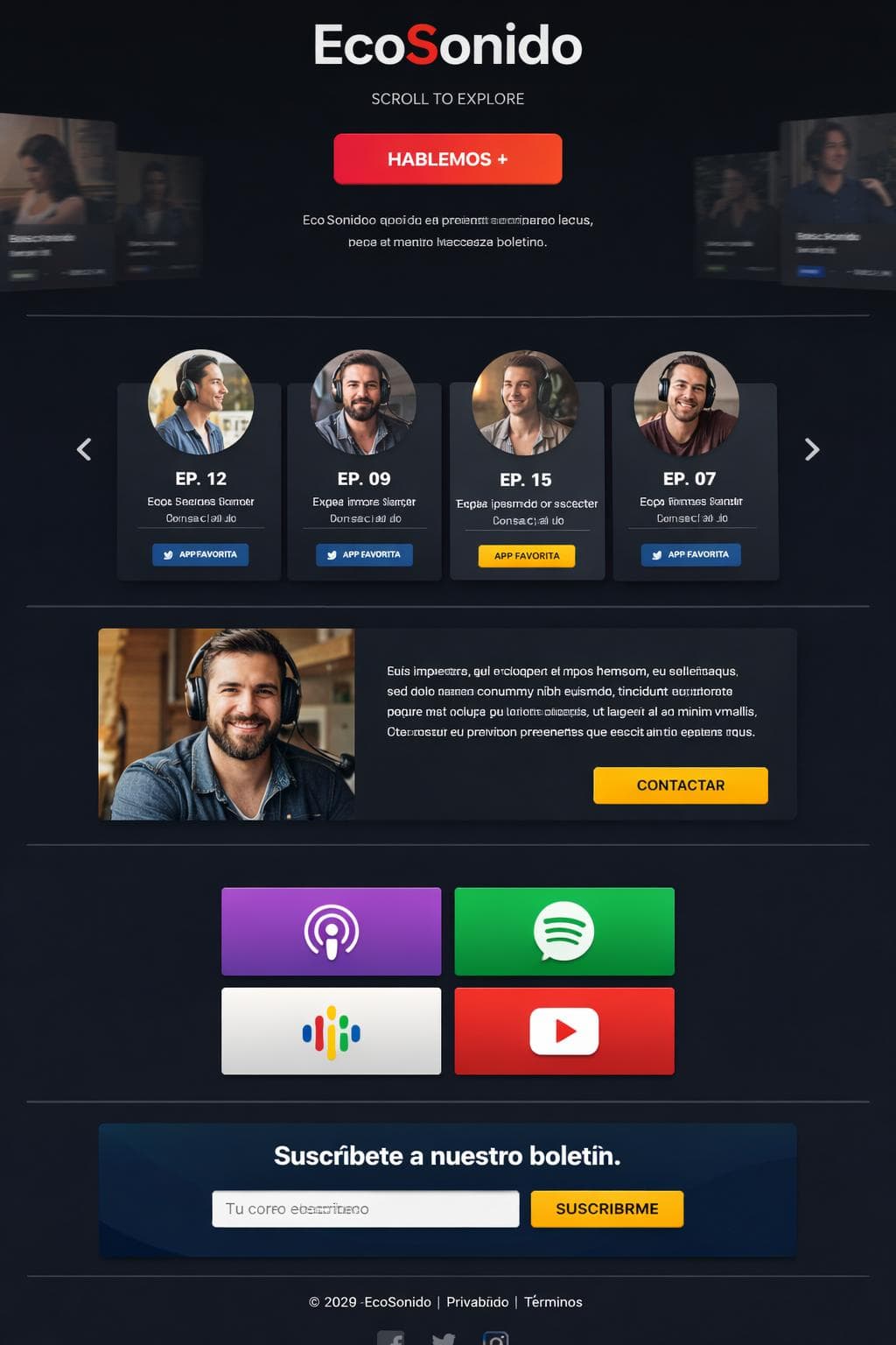 EcoSonido — vista previa del theme
