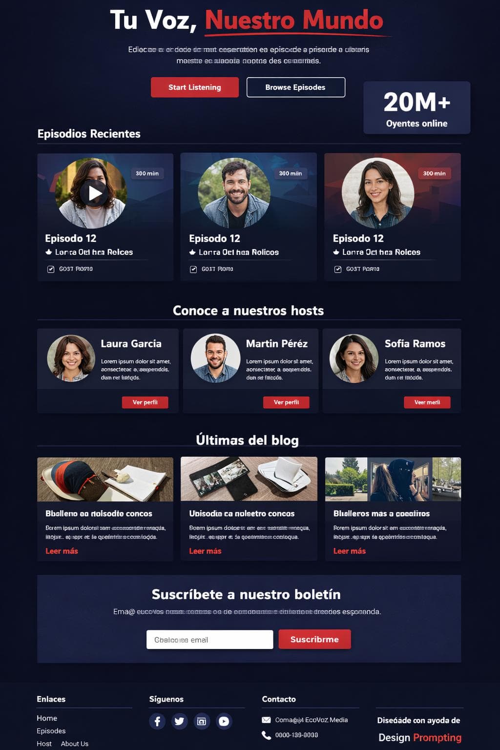 EcoVoz Media — vista previa del theme