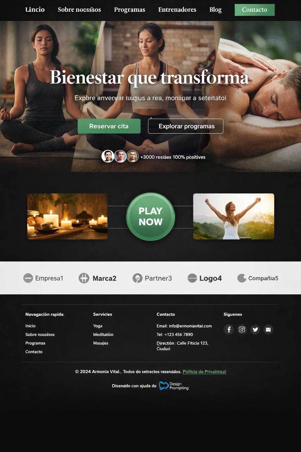 Entrena Aurora — vista previa del theme