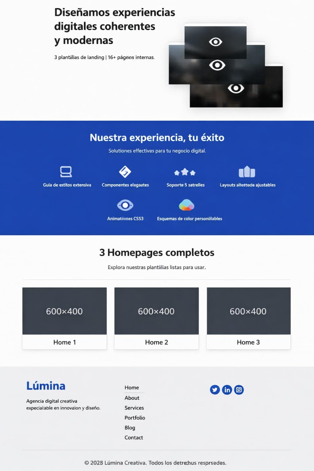 Escena Albor — vista previa del theme