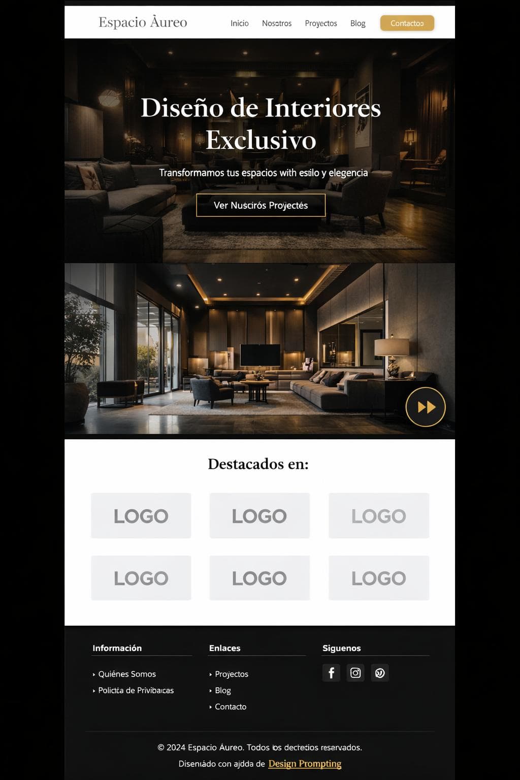 Espacio Áureo — vista previa del theme