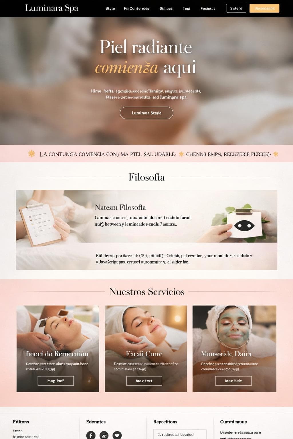Estética Éter — vista previa del theme