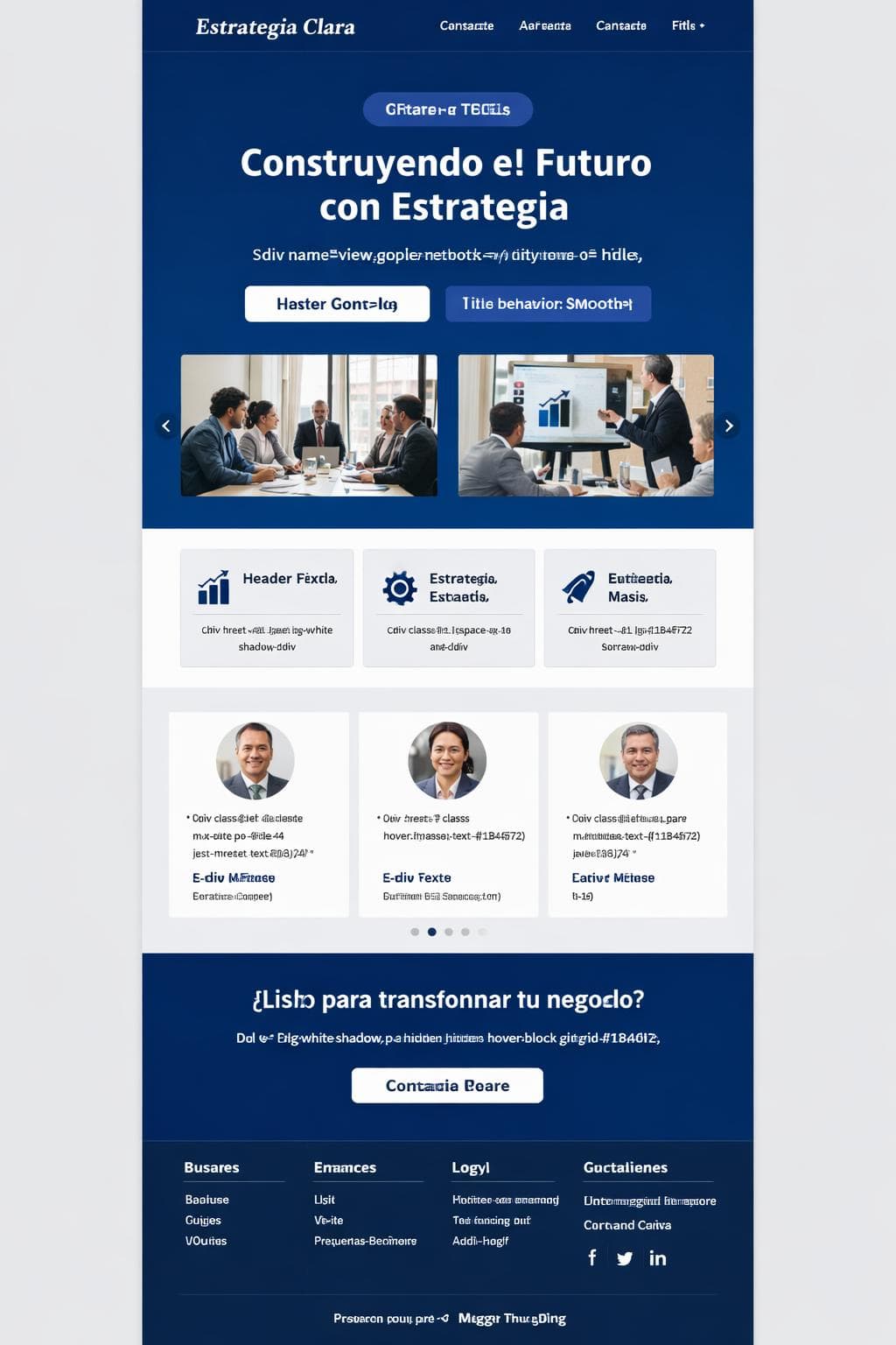 Estrategia Clara — vista previa del theme