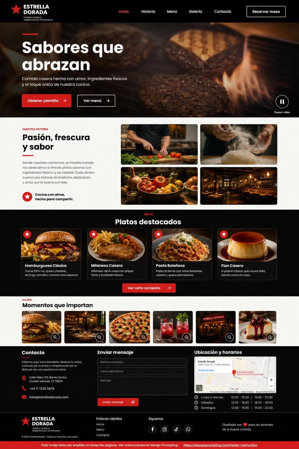 Estrella Dorada — vista previa del theme