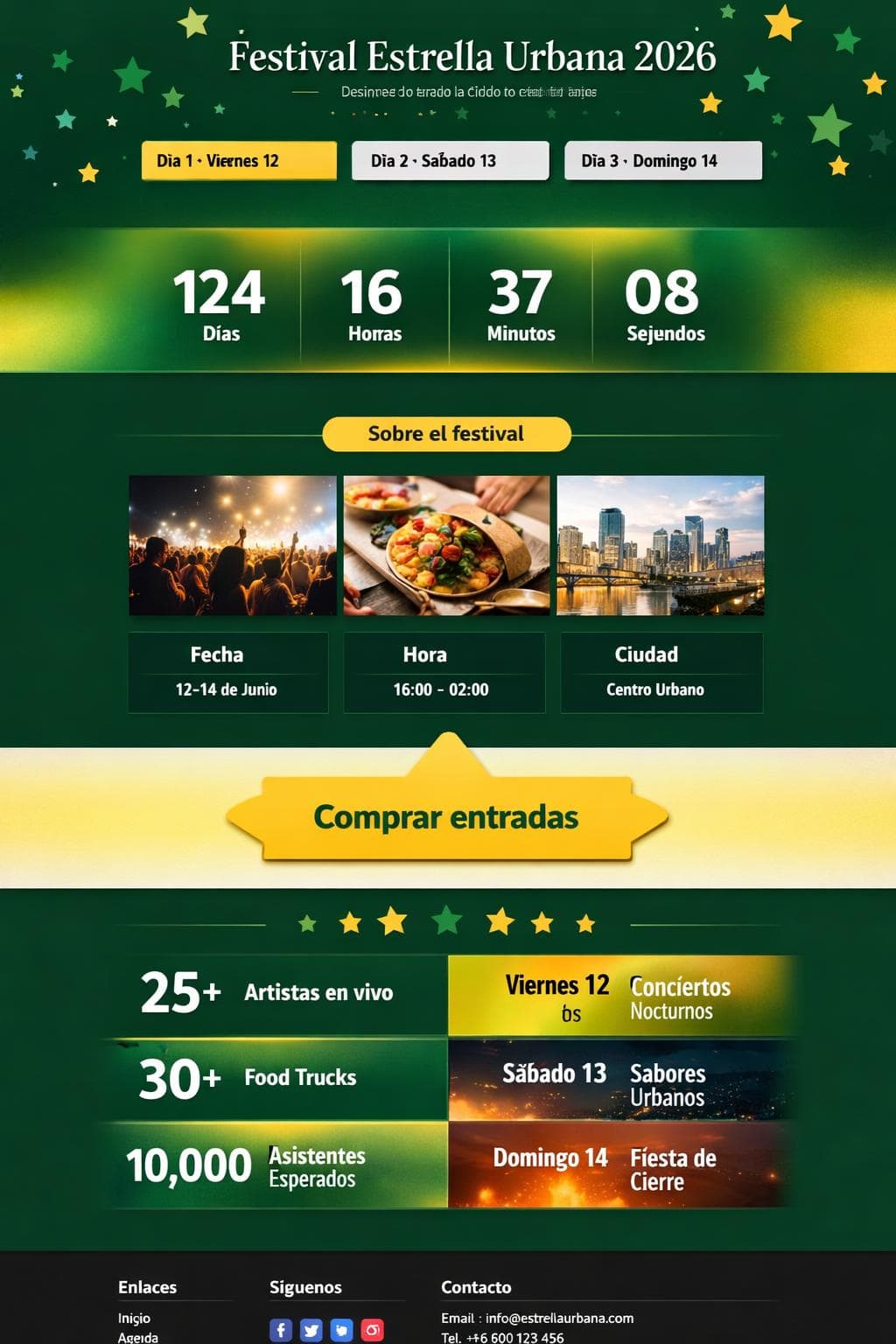 Estrella Urbana — vista previa del theme